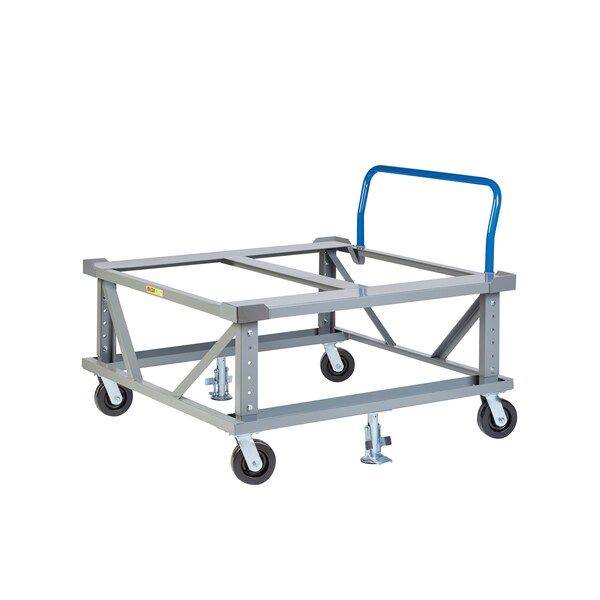 Little Giant Adj. Height Mobile Pallet Stand, 48x48, 2 Floor Locks, Load Retainers PDEH48-6PH2FLLR - main